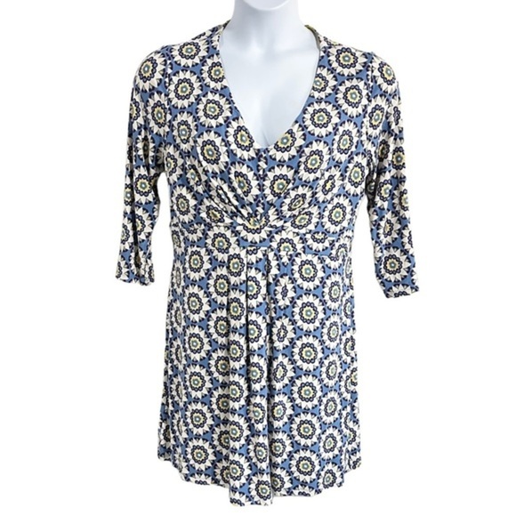 Boden Teal and White Floral Mini Dress - Picture 2 of 7